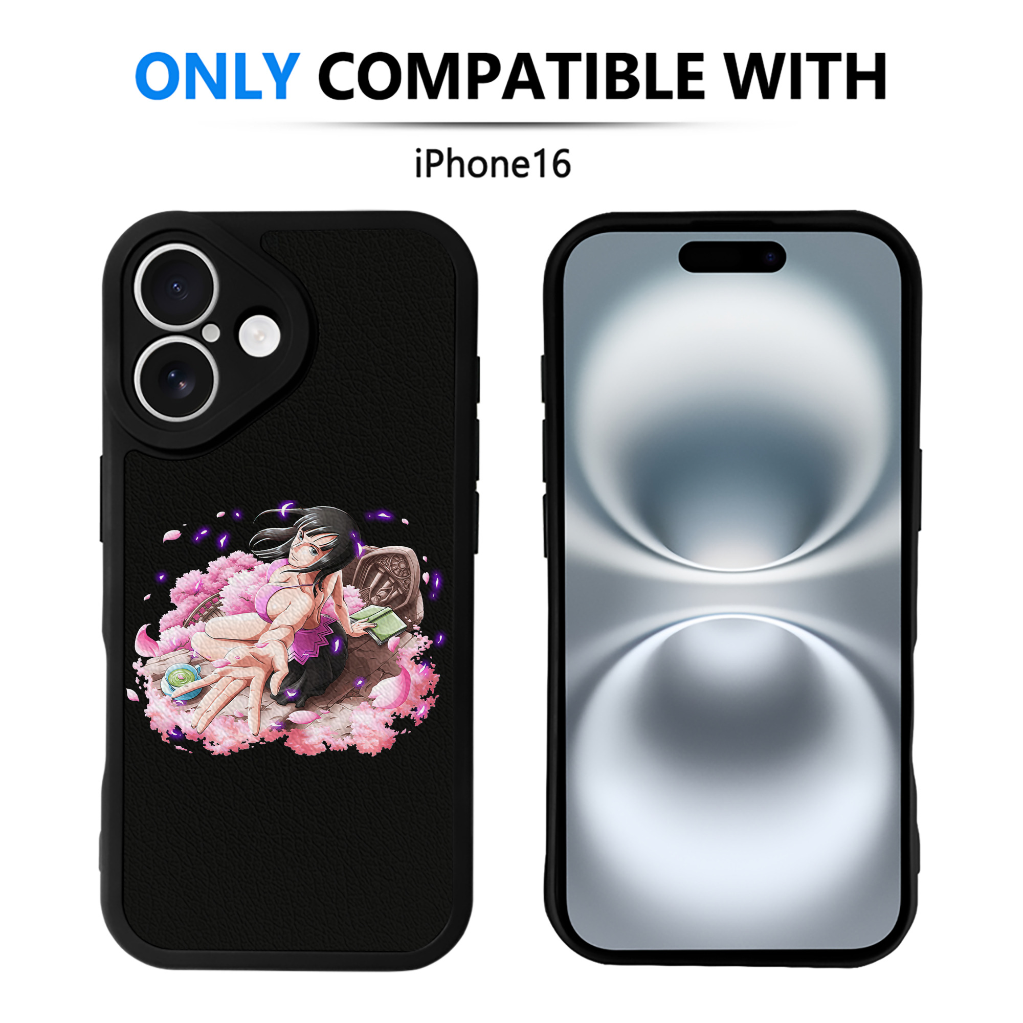 （画像用） ワンピース ニコ・ロビン ONE PIECE Nico Robin 【iPhone 16シリーズ対応】シリコンスマホケース（レザー調） 材質：シリコン
